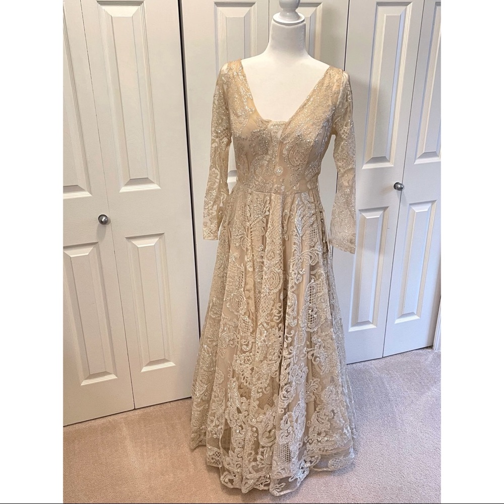 Champagne gold evening gown